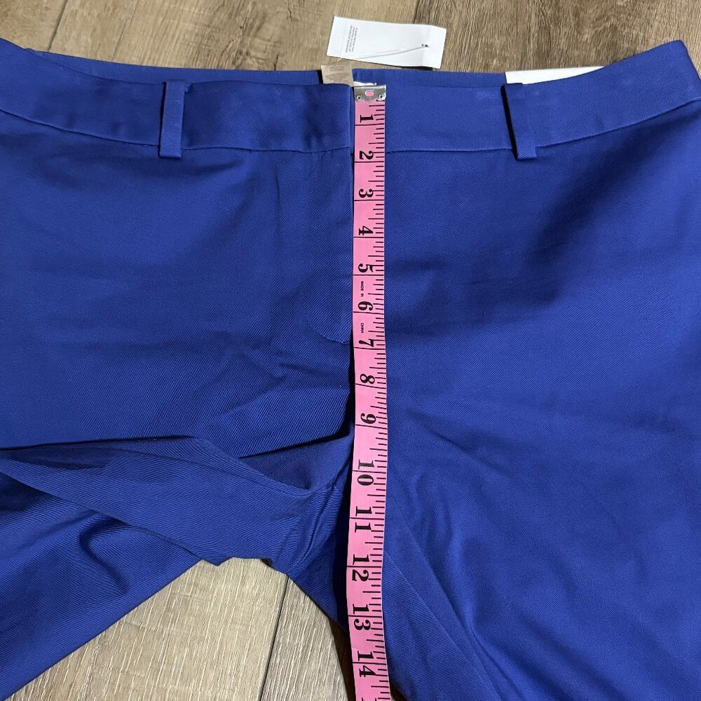 NWT LOFT Original Crop Chino Pants Size 14 Blue - Picture 8 of 11